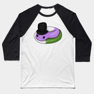 Genderqueer Snake in a top hat Baseball T-Shirt